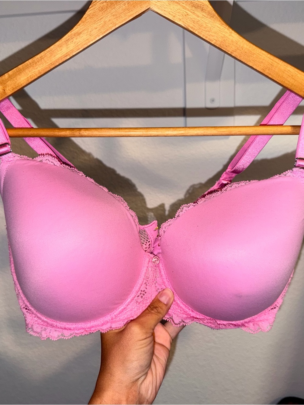 Victoria's Secret Pink Lace-Trim T-Shirt Bra